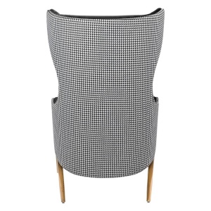 FOTOLIU CONFORTABIL HAMPTON, ALB/NEGRU/AURIU, TAPITAT IN CATIFEA, STIL MODERN B2 - Img 5