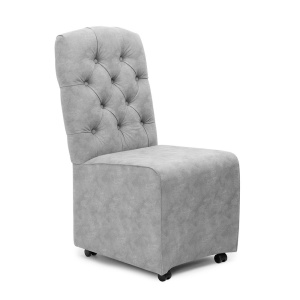 FOTOLIU CONFORTABIL PE ROTI ANDERO, GRI, TAPITERIE DIN TEXTIL SI PICIOARE (ROTI) DIN METAL, STIL MODERN