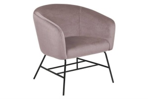 FOTOLIU CONFORTABIL, RAMSEY ROZ BRUN/NEGRU, CU TAPITERIE DIN CATIFEA, STIL MODERN B2