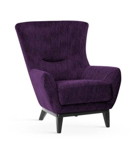 FOTOLIU CONFORTABIL ROSCO, MOV/NEGRU, STIL CLASIC, CONFECTIONAT DIN LEMN DE FAG SI TEXTIL
