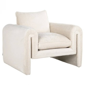 FOTOLIU CONFORTABIL SANDRO, ALB, TAPITERIE CHENILLE, STIL MODERN, RICHMOND INTERIORS