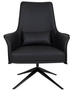 FOTOLIU CONFORTABIL VICTOR, NEGRU, PIELE ECOLOGICA SI METAL, STIL MODERN - Img 4