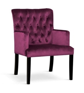 FOTOLIU CONFORTABIL ZARA, BORDO/NEGRU, STIL CLASIC, CONFECTIONAT DIN LEMN DE FAG SI TEXTIL