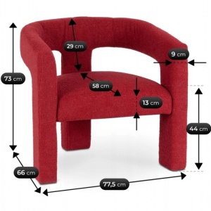 FOTOLIU DEOSEBIT, ARTIM MEBLE, REALIZAT DIN MATERIAL TEXTIL BOUCLE BURGUND, STIL MODERN - Img 8