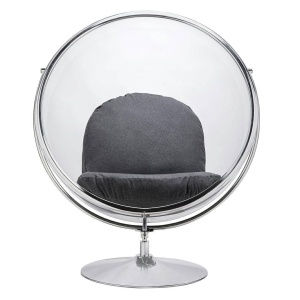 FOTOLIU EXCLUSIVIST BUBBLE STAND 2, GRI INCHIS/TRANSPARENT/CROM, DIN ACRIL SI CASMIR, STIL MODERN - Img 3