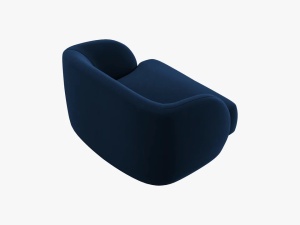 FOTOLIU MILEY, 103 CM, ALBASTRU 86, TAPITERIE DIN CATIFEA, DESIGN DEOSEBIT - Img 2
