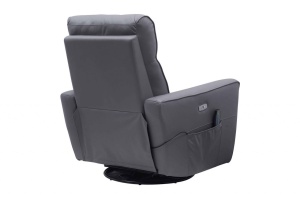 FOTOLIU PIVOTANT HELIOS, GRI 210, TAPITERIE DIN PIELE ECO, CU FUNCTIE DE RABATARE, MASAJ SI PORT USB, STIL MODERN, SIGNAL - Img 5