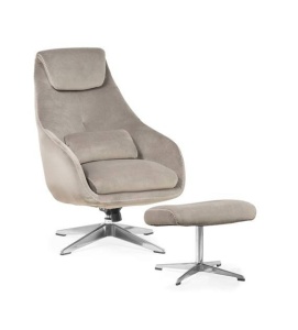 FOTOLIU PIVOTANT KENT, GRI/CROM, CONFECTIONAT DIN METAL SI TEXTIL