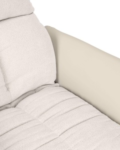 FOTOLIU PIVOTANT RELX BEJ, CU TAPITERIE DIN PIELE ECOLOGICA SI TEXTIL PLUSAT, SI CADRU DIN OTEL, STIL MODERN - Img 8