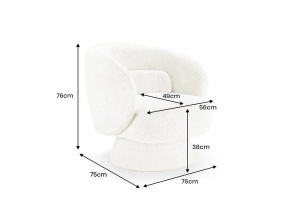 FOTOLIU ROTATIV, BOSSA NOVA, MATERIAL BOUCLE, CULOARE ALBA, ARTIM GROUP SELECTION - Img 2