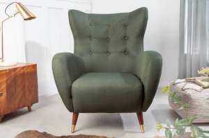 FOTOLIU STIL CHESTERFIELD , DON VERDE, COD 40984, DIN TEXTIL - Img 2