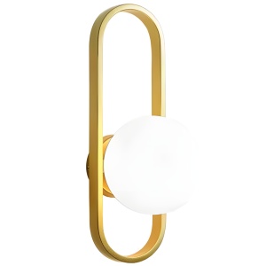 Lampa de perete APP1756-1W BRUSH GOLD WHITE