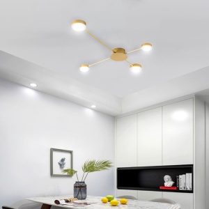 LAMPA DE PLAFON MODERNA GOLD 4-ARM LED APP520-4C - Img 2