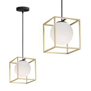 Lampă suspendată APP1165-1CP GOLD WHITE