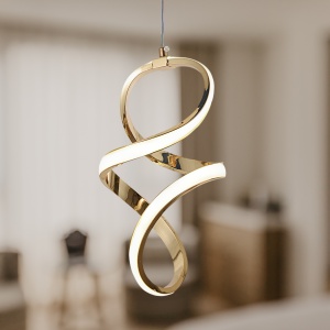 Lampă suspendată LED G074-1CP Gold - Img 3