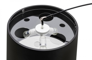 LAMPADAR CLEO, NEGRU, DIN METAL SI FIBRA DE STICLA, STIL MODERN, B2 - Img 4