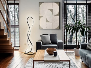 LAMPADAR EVANIA, 147 CM, NEGRU MAT, DIN OTEL SI SILICON, STIL MODERN