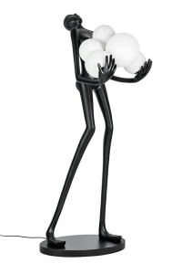 LAMPADAR EXCLUSIVIST 180CM, HUMAN PREMIUM, FIBRA DE STICLA SI ABAJUR DE STICLA