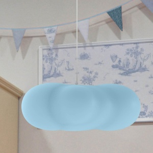 LAMPADAR EXTERIOR ILUMINAT ALBASTRU CLAUDY HANG STIL MODERN B2