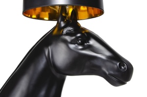 LAMPADAR KON HORSE 2 UP, NEGRU, DIN RASINA, ABS SI TEXTIL, STIL MODERN, B2 - Img 3