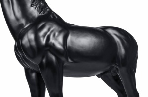 LAMPADAR KON HORSE 2 UP, NEGRU, DIN RASINA, ABS SI TEXTIL, STIL MODERN, B2 - Img 5