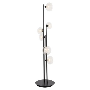 LAMPADAR LUVA BLACK, LB-0186, CONFECTIONAT DIN METAL SI STICLA, STIL MODERN