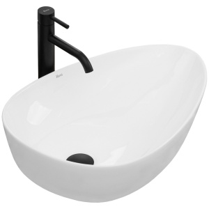 LAVOAR REA GRETA, ALB, 56 CM, DIN CERAMICA, CALITATE SUPERIOARA - Img 5