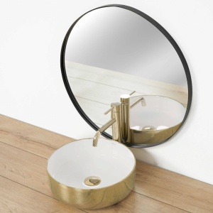LAVOAR REA SAMI, 36 CM, ALB/AURIU, DIN CERAMICA, CALITATE SUPERIOARA - Img 4