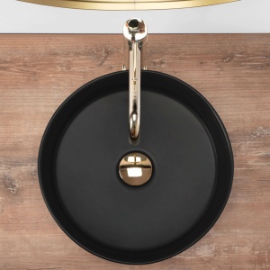 LAVOAR REA SAMI, NEGRU MAT, 36CM, DIN CERAMICA, CALITATE SUPERIOARA, REA - Img 5