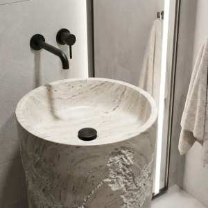 LAVOAR STATIV REVELLO, 85 CM, DIN PIATRA COMPOZITA, CALITATE SUPERIOARA, REA - Img 2