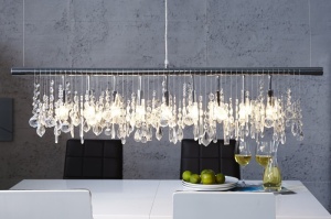 LUSTRA 9 FLAMES, DIAMONDS 124CM, DESIGN MODERN