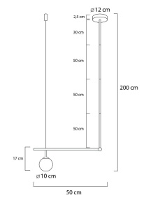 LUSTRA ASTRA 1, ALAMA ANTICHIZATA, DIN METAL SI STICLA, STIL MODERN, B2 - Img 5
