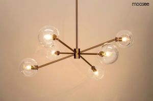 LUSTRA AURA 6 GOLD, CONFECTIONATA DIN STICLA SI METAL, STIL MODERN - Img 2