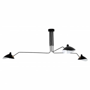 LUSTRA BLACK APP569-3C, DIAMETRU 120 MM, NEGRU, DIN OTEL SI METAL, STIL MODERN