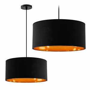 LUSTRA BLACK GOLD APP619-1CP, 36 cm, NEGRU SI AURIU, DIN METAL SI PLASTIC, STIL MODERN, TU