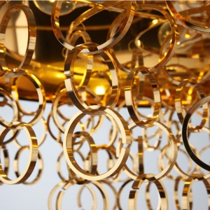 LUSTRA BLACK GOLD APP638-3CP, 45 cm, NEGRU AURIU, DIN METAL, PLASTIC SI TEXTIL, STIL MODERN, TU - Img 6
