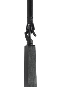 LUSTRA CANDELABR 10, CONFECTIONATA DIN ALUMINIU, NEAGRA, STIL MODERN - Img 4