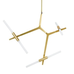 LUSTRA CANDELABR 6 GROLD, CONFECTIONATA DIN ALUMINIU SI STICLA, STIL MODERN