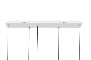 LUSTRA CAPRI LINE 5, DIN ALUMINIU SI STICLA, AURIU/TRANSPARENT, STIL MODERN - Img 5