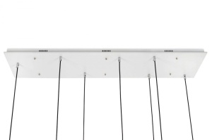 LUSTRA CAPRI LINE 7, DIN ALUMINIU SI STICLA, AURIU/TRANSPARENT, STIL MODERN - Img 5