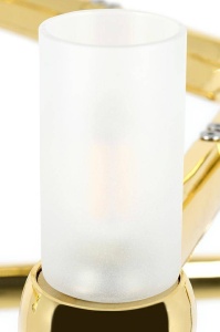 LUSTRA CU LED-URI ATOMIC, AURIE, DIN METAL, STIL MODERN - Img 3