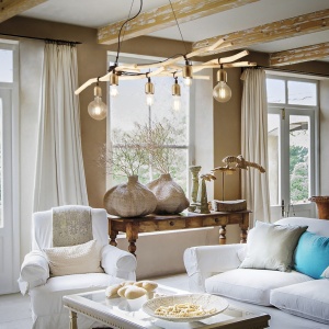 LUSTRA DRIFTWOOD SP6, NATURAL, DIN METAL, STIL RUSTIC - Img 2