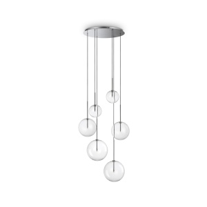 LUSTRA EQUINOXE SP6, CROM, DIN METAL SI STICLA, STIL MODERN