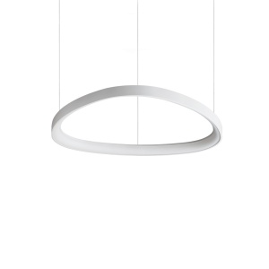 LUSTRA GEMINI SP D061, 61CM, ALB, DIN METAL SI POLICARBONAT, STIL MODERN