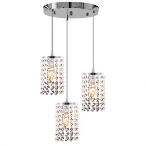 LUSTRA GLAMOR CRYSTAL APP731-3CPR, 27x103 cm, ARGINTIU, DIN METAL DE INALTA CALITATE SI CRISTALE, STIL MODERN, TU - Img 2