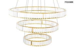 LUSTRA LIBERTY TRIPLES AURIE, CONFECTIONATA DIN METAL SI STICLA, STIL MODERN - Img 3