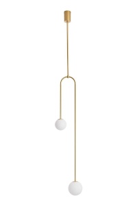 LUSTRA LOW, AURIE, DIN METAL SI STICLA, STIL MODERN, B2