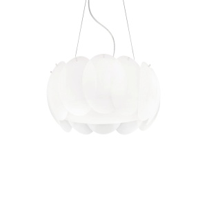 LUSTRA OVALINO SP5, ALB, DIN STICLA, STIL MODERN