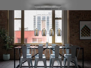 LUSTRA/PLAFONIERA NEBULA, 72 CM, CROM/TRANSPARENT, DIN METAL, POLICARBONAT SI STICLA, STIL MODERN - Img 4