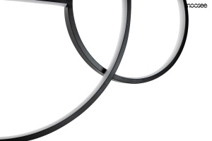 LUSTRA RAGE NEAGRA, CONFECTIONATA DIN METAL SI ALUMINIU, STIL MODERN - Img 3